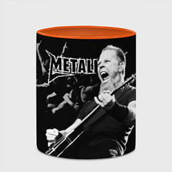 Кружка 3D Metallica, цвет: 3D-белый + оранжевый — фото 2