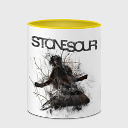 Кружка 3D Stone Sour: Rage, цвет: 3D-белый + желтый — фото 2