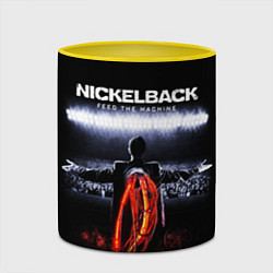 Кружка 3D Nickelback: Feed the Machine, цвет: 3D-белый + желтый — фото 2