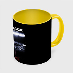 Кружка 3D Nickelback: Feed the Machine, цвет: 3D-белый + желтый