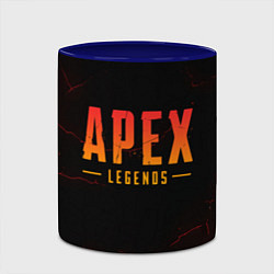 Кружка 3D Apex Legends: Dark Game, цвет: 3D-белый + синий — фото 2