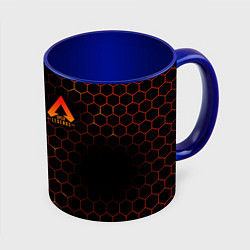 Кружка 3D Apex Legends: Orange Carbon, цвет: 3D-белый + синий