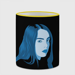 Кружка 3D Billie Eilish: Blue Style, цвет: 3D-желтый кант — фото 2