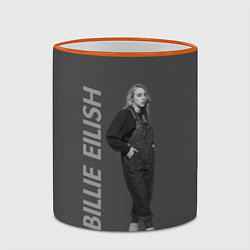 Кружка 3D Billie Eilish, цвет: 3D-оранжевый кант — фото 2
