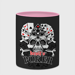 Кружка 3D Poker devils, цвет: 3D-белый + розовый — фото 2