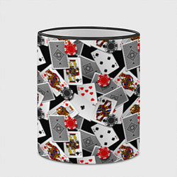 Кружка 3D Игральные карты и фишки, цвет: 3D-черный кант — фото 2