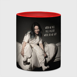Кружка 3D Billie Eilish: Bad Guy, цвет: 3D-белый + красный — фото 2