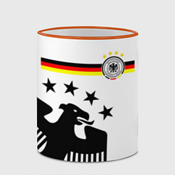 Кружка 3D Сборная Германии, цвет: 3D-оранжевый кант — фото 2