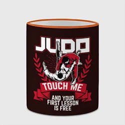 Кружка 3D Judo: Touch Me, цвет: 3D-оранжевый кант — фото 2