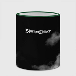 Кружка 3D Чёрный клевер, цвет: 3D-зеленый кант — фото 2