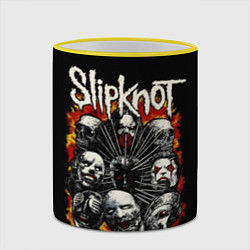 Кружка 3D Slipknot: Faces, цвет: 3D-желтый кант — фото 2