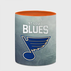 Кружка 3D St Louis Blues, цвет: 3D-белый + оранжевый — фото 2