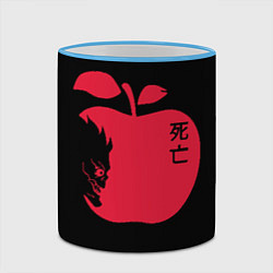 Кружка 3D Яблоко Рюка, цвет: 3D-небесно-голубой кант — фото 2