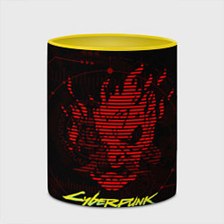 Кружка 3D CYBERPUNK 2077 - Самурай, цвет: 3D-белый + желтый — фото 2