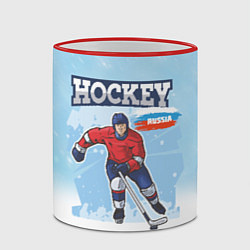 Кружка 3D Хоккей Russia, цвет: 3D-красный кант — фото 2