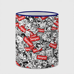 Кружка 3D Senpai x Ahegao, цвет: 3D-синий кант — фото 2