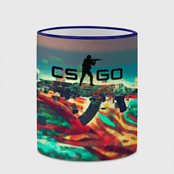 Кружка 3D CS GO logo abstract, цвет: 3D-синий кант — фото 2