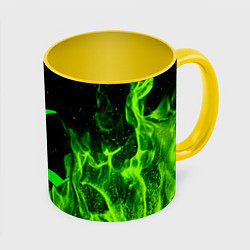Кружка 3D L letter flame, цвет: 3D-белый + желтый