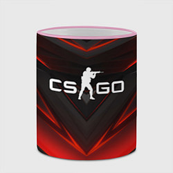 Кружка 3D CS GO logo, цвет: 3D-розовый кант — фото 2
