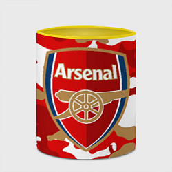 Кружка 3D Arsenal, цвет: 3D-белый + желтый — фото 2