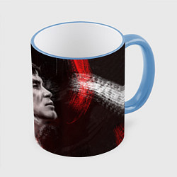 Кружка 3D Peaky Blinders Thomas Shelby, цвет: 3D-небесно-голубой кант