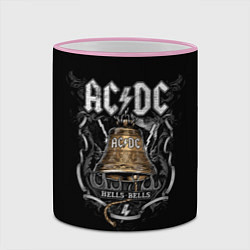 Кружка 3D ACDC - hells bells, цвет: 3D-розовый кант — фото 2