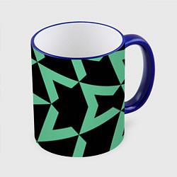 Кружка 3D Abstract zigzag pattern, цвет: 3D-синий кант