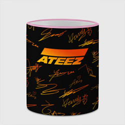 Кружка 3D ATEEZ АВТОГРАФЫ, цвет: 3D-розовый кант — фото 2