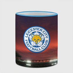 Кружка 3D FC Leicester City, цвет: 3D-небесно-голубой кант — фото 2