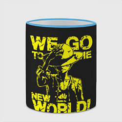 Кружка 3D One Piece We Go World, цвет: 3D-небесно-голубой кант — фото 2
