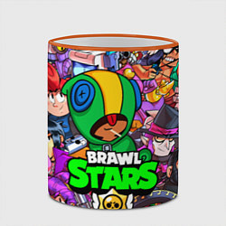 Кружка 3D BRAWL STARS LEON, цвет: 3D-оранжевый кант — фото 2