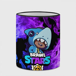 Кружка 3D Brawl Stars LEON SHARK, цвет: 3D-черный кант — фото 2