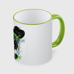 Кружка 3D BILLIE EILISH, цвет: 3D-светло-зеленый кант
