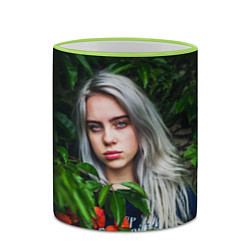 Кружка 3D BILLIE EILISH, цвет: 3D-светло-зеленый кант — фото 2