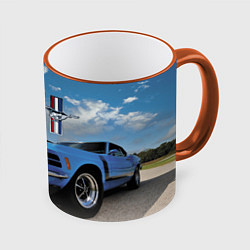 Кружка 3D Mustang, цвет: 3D-оранжевый кант