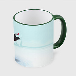 Кружка 3D Фигурное катание, цвет: 3D-зеленый кант