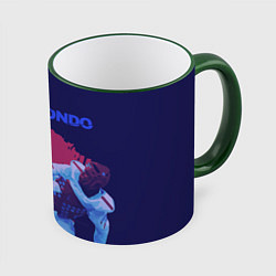 Кружка 3D Taekwondo, цвет: 3D-зеленый кант