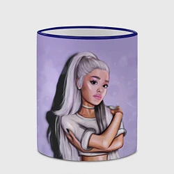 Кружка 3D Ariana Grande Ариана Гранде, цвет: 3D-синий кант — фото 2