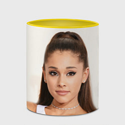 Кружка 3D Ariana Grande Ариана Гранде, цвет: 3D-белый + желтый — фото 2