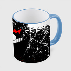 Кружка 3D MONOKUMA, цвет: 3D-небесно-голубой кант