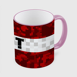 Кружка 3D MINECRAFT TNT, цвет: 3D-розовый кант