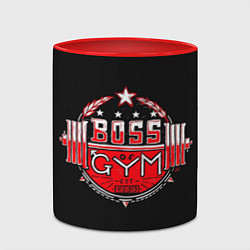 Кружка 3D Boss of GYM акварель, цвет: 3D-белый + красный — фото 2