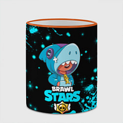 Кружка 3D BRAWL STARS LEON SHARK, цвет: 3D-оранжевый кант — фото 2