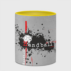 Кружка 3D Handball, цвет: 3D-белый + желтый — фото 2