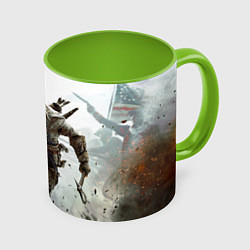 Кружка 3D ASSASSINS CREED, цвет: 3D-белый + светло-зеленый