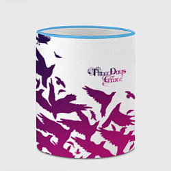 Кружка 3D Three Days Grace, цвет: 3D-небесно-голубой кант — фото 2