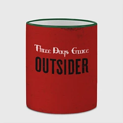 Кружка 3D Three days grace Outsider, цвет: 3D-зеленый кант — фото 2