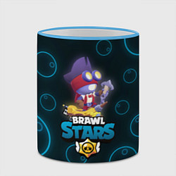 Кружка 3D Brawl Stars Captain Carl, цвет: 3D-небесно-голубой кант — фото 2