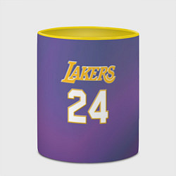 Кружка 3D Los Angeles Lakers Kobe Brya, цвет: 3D-белый + желтый — фото 2