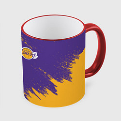 Кружка 3D LA LAKERS, цвет: 3D-красный кант